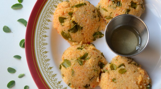 Mashinga palle sannamuddo | Drumstick leaves spicy idlis Konkani style