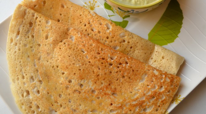 Barley Urad dosa – No Rice dosa