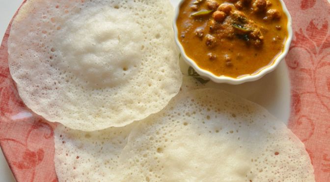 Appam with Kadala curry | Kerala breakfast recipe